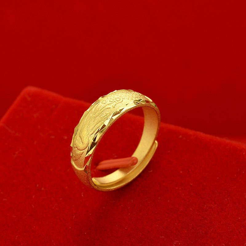 Vietnam Placer Gold Dragon Phoenix Gold-plated Rings