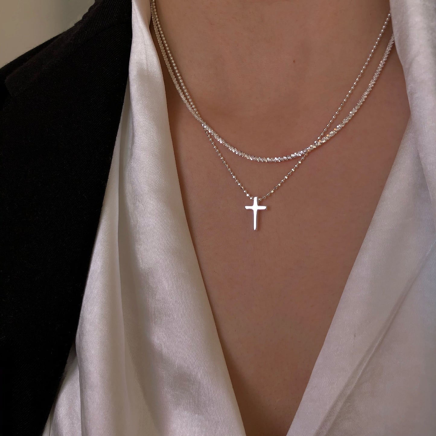 Cross Zircon Accessories Light Luxury Minority Necklaces