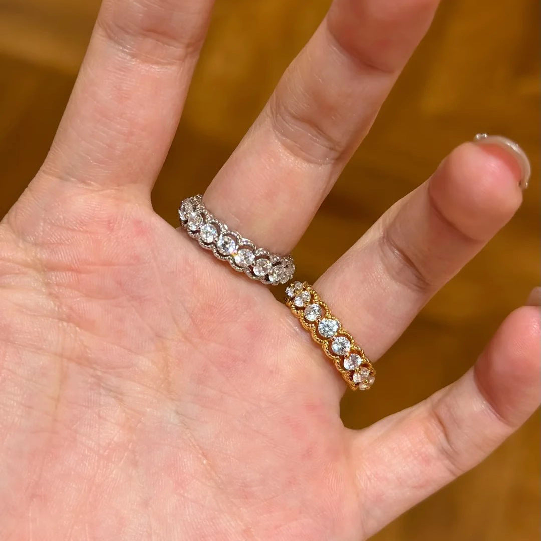 Women's Style Special Interest Light Luxury Hollow Rings