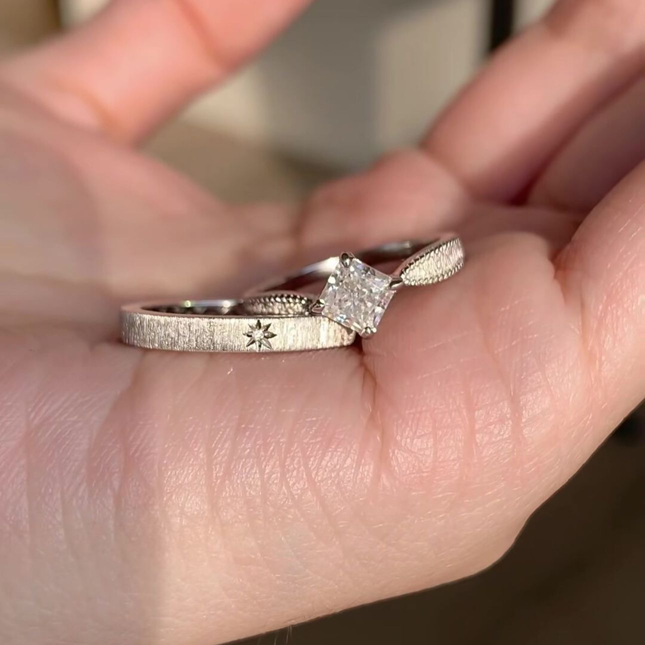Minority Small Square-cut In Vintage Retro Ring