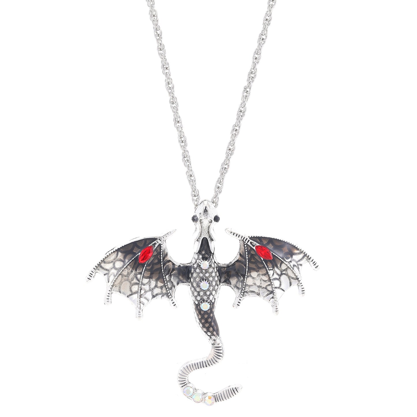 Cartoon Flying Dragon Female Niche Personality Enamel Color Diamond Inlaid Pendants