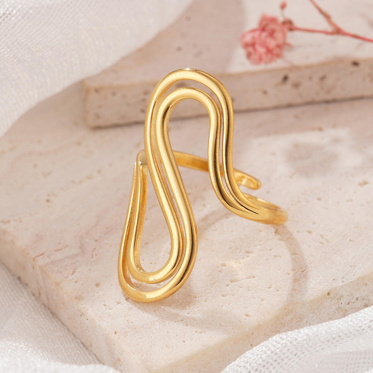 Simple Retro Aloofness Style Advanced Light Luxury Minority Design Fashion Rings