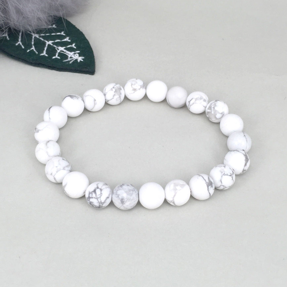 Natural White Turquoise Brazil Imported Stone Bracelets