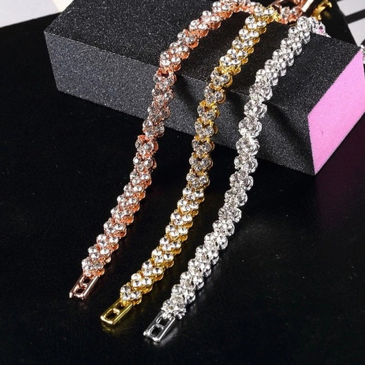 Women's Roman Brick Crystal Bangle Accessories Bracelets