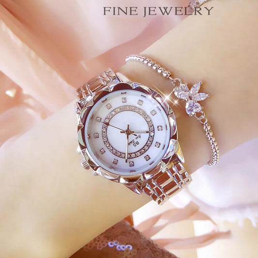 Women's Inlaid Zircon Bow Watch Accessories Beaded Bracelets