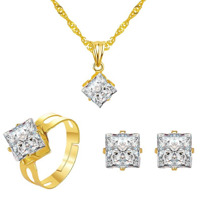 Temperament Water Drop Geometric Ear Personality Jewelry Set