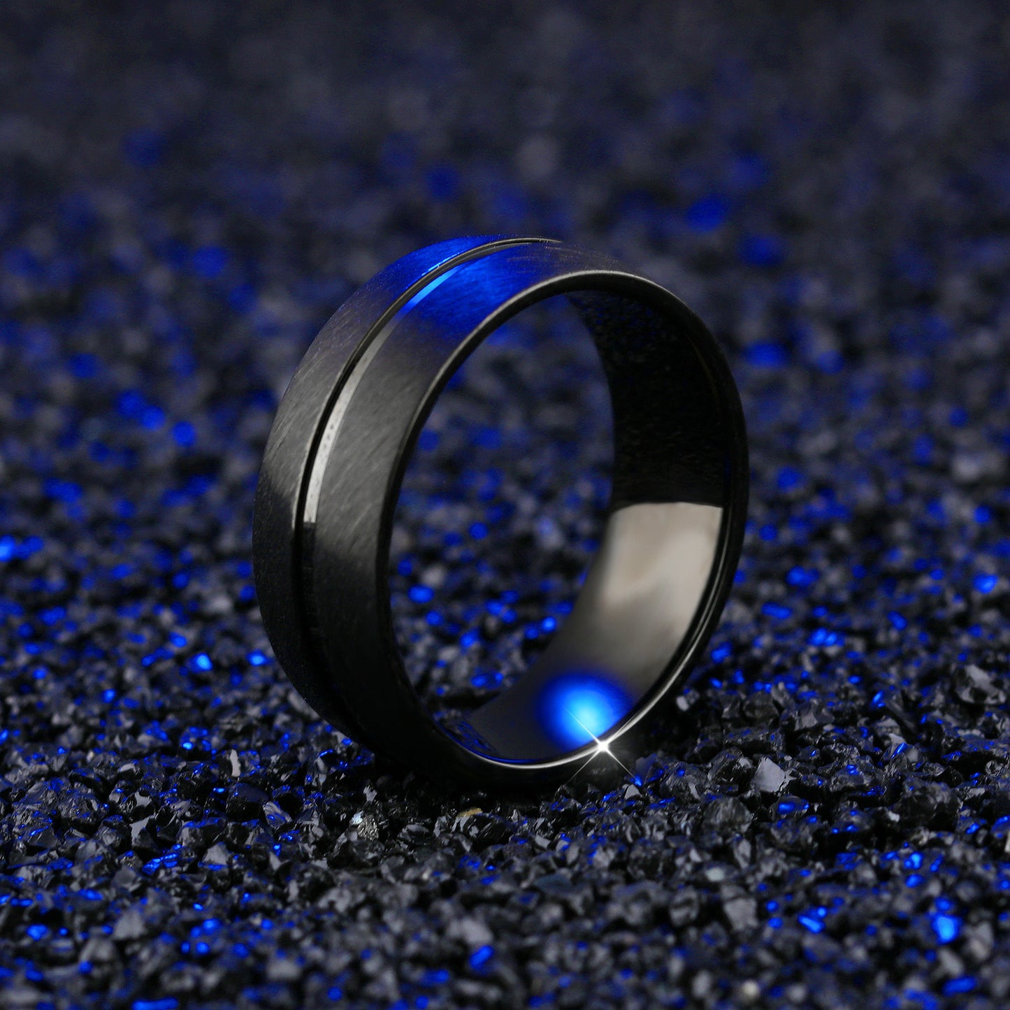 Men's Source Fashion Simple Black Stainless Steel Personalized Rings