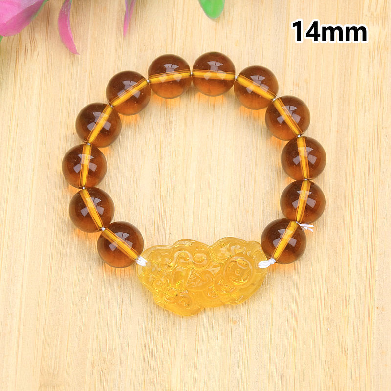 Running Rivers Lakes Live Imitation Obsidian Gilt Six Words Mantra Bracelet
