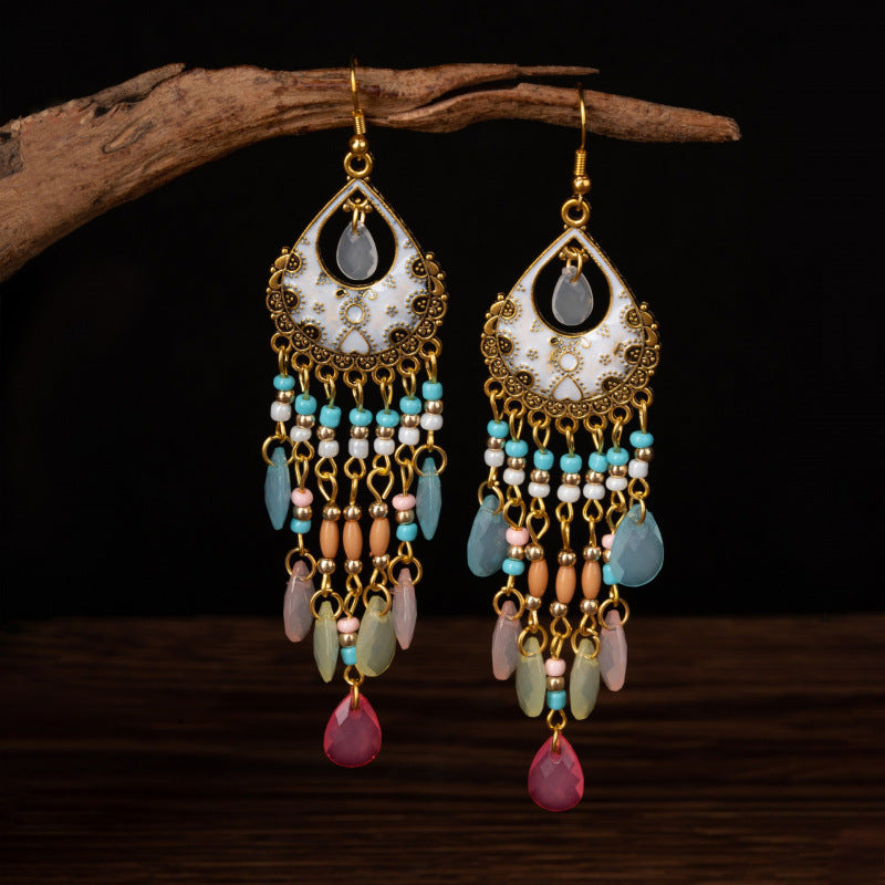 Long Fringe Special Ins Slimming Face Earrings