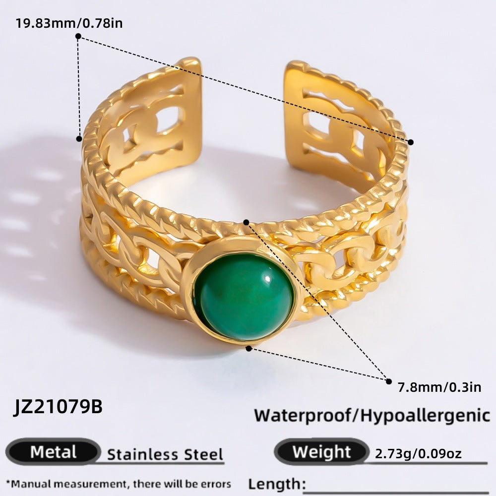 Stone Light Luxury Retro Niche High-grade Rings