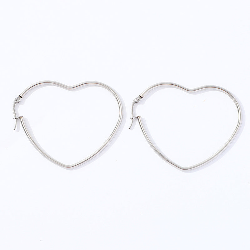 Exaggerated Stainless Steel Trend Golden Titanium Ear Clip Five-pointed Earrings