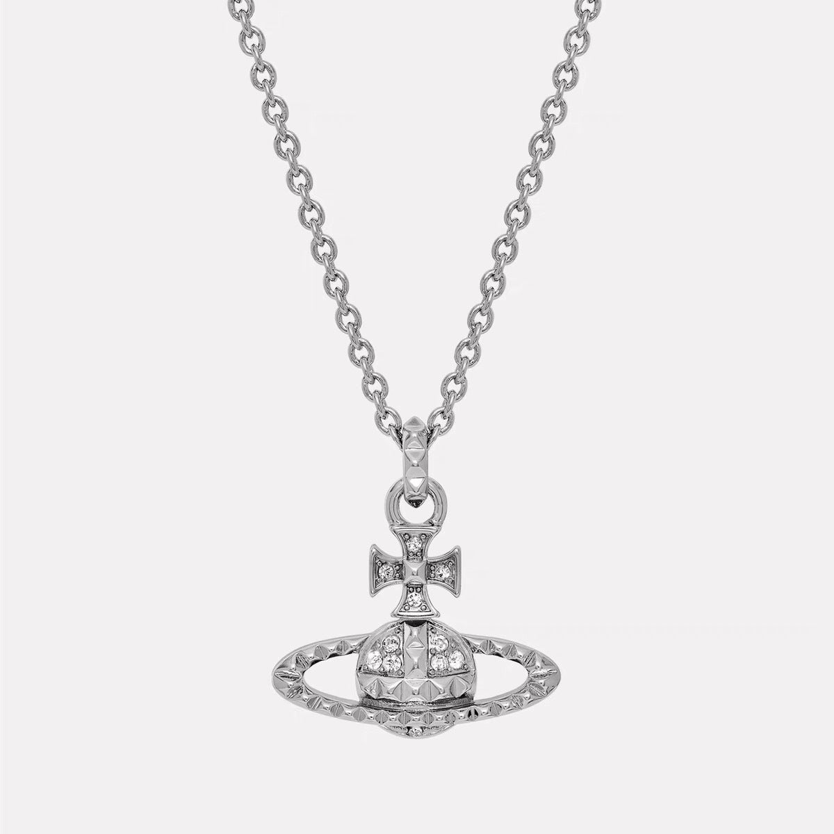 Women's Sterling Sier Classic Saturn Pearl Pin Necklaces