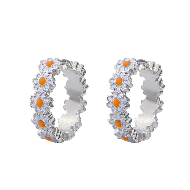 Little Daisy Mori Style Fresh Epoxy Series Fashion Earrings