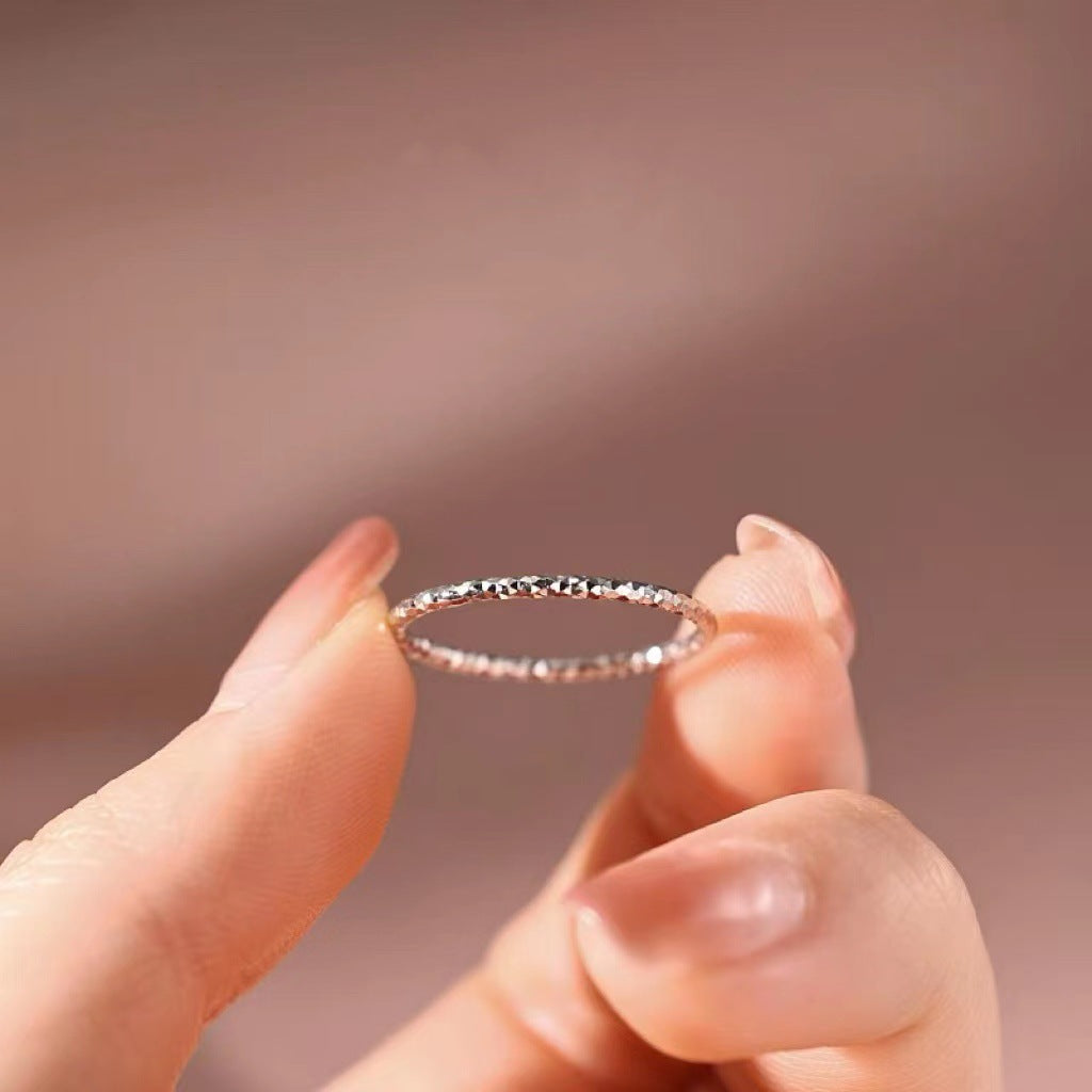 Starry Female Simple Personality Trendy Twin Niche Rings