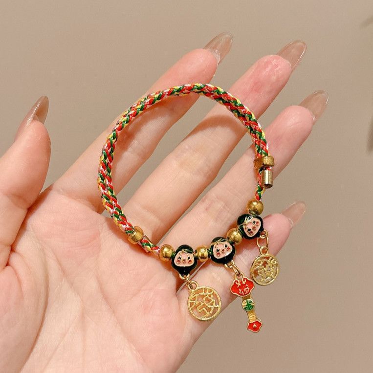 Children's Colorful Rope Line Hand Woven National Style Adult Bracelet