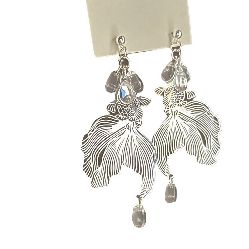 Women's Flower Tassel Mori Style Temperamental Niche Earrings