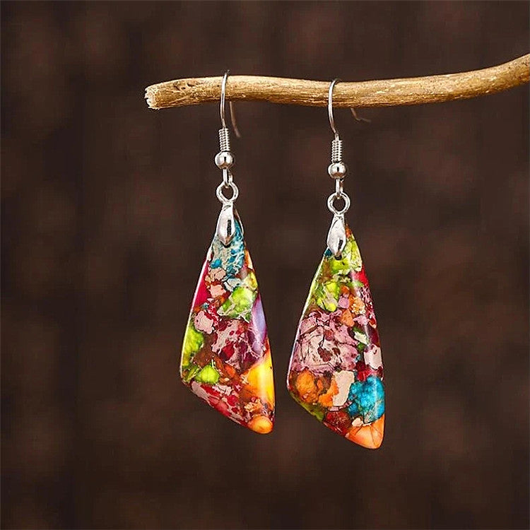 Emperor Stone Water Drop Female Temperament Earrings