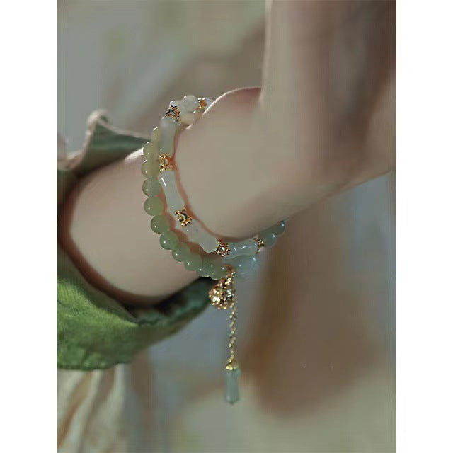 Women's Jade Bamboo Chinese Retro High-grade Pumpkin Bracelets