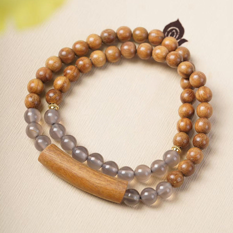 Women's & Men's Green Sandalwood Size Simple Style Decorative Bracelets