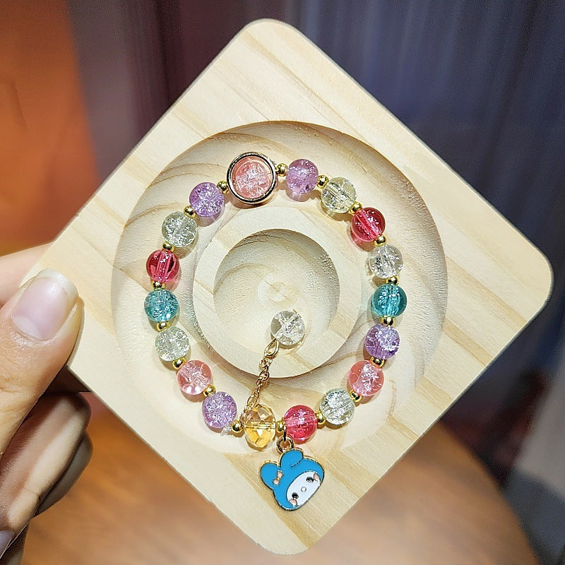 Children's Color Hand Jewelry Colored Glaze Crystal Popcorn Bracelets