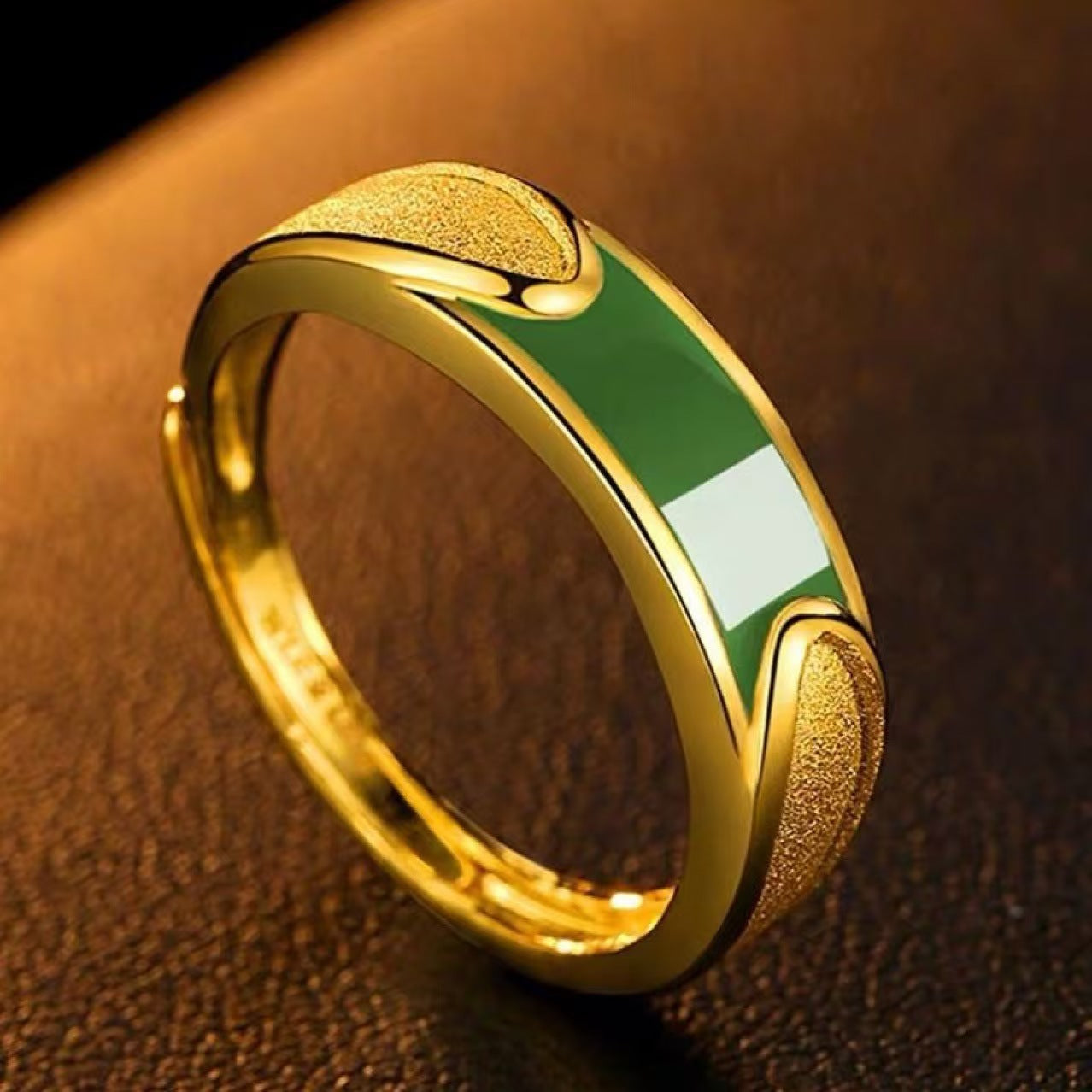 Mouth Inlaid Couple Pair For End Adjustable Rings