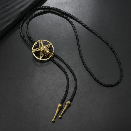 Halloween Leather Polo Bow Tie Costume Necklaces