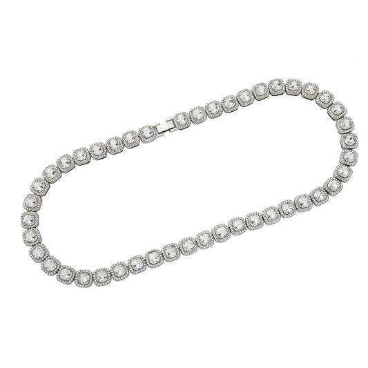 Women's & Men's Candy Diamond Alloy Cuban Link Chain Necklaces