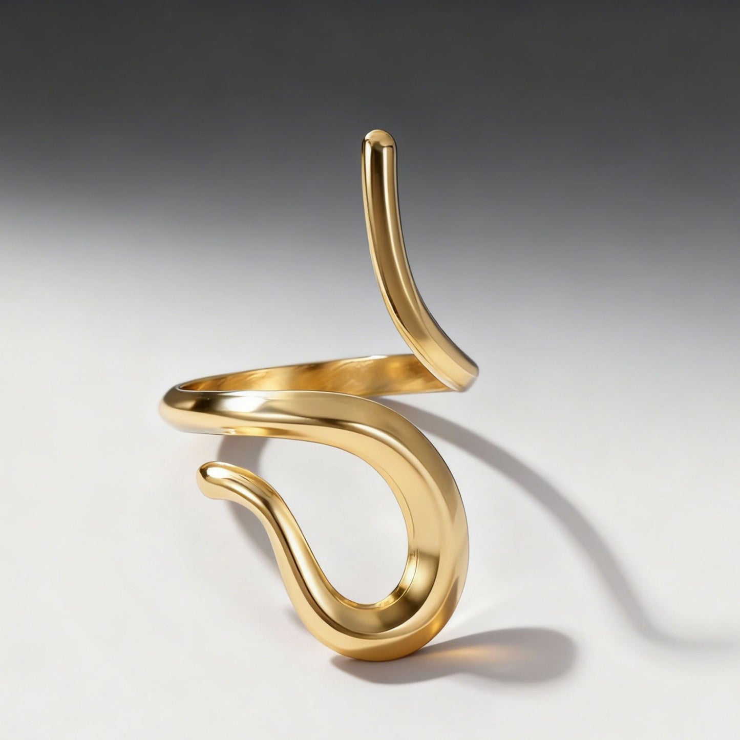 Stainless Steel Opening Adjustable Gold-plated Niche High-grade Rings