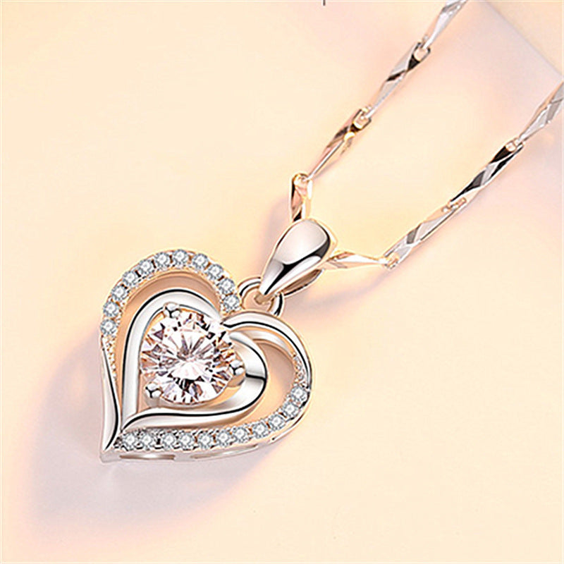 Style Romantic Courtesy Sweet Confession Meet Heart-shaped Creative Necklaces