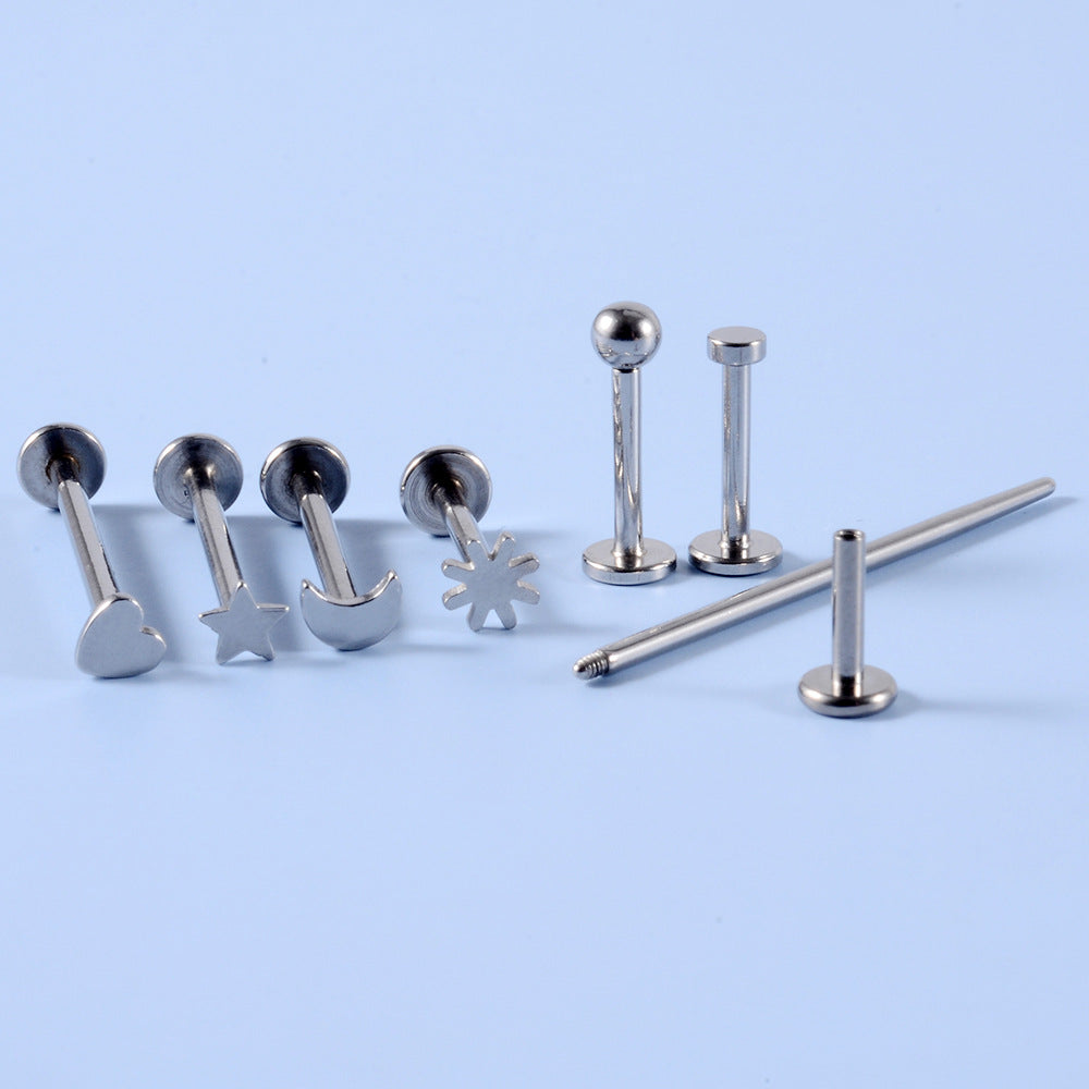 Thread Labret Ear Bone Long Rod Earrings