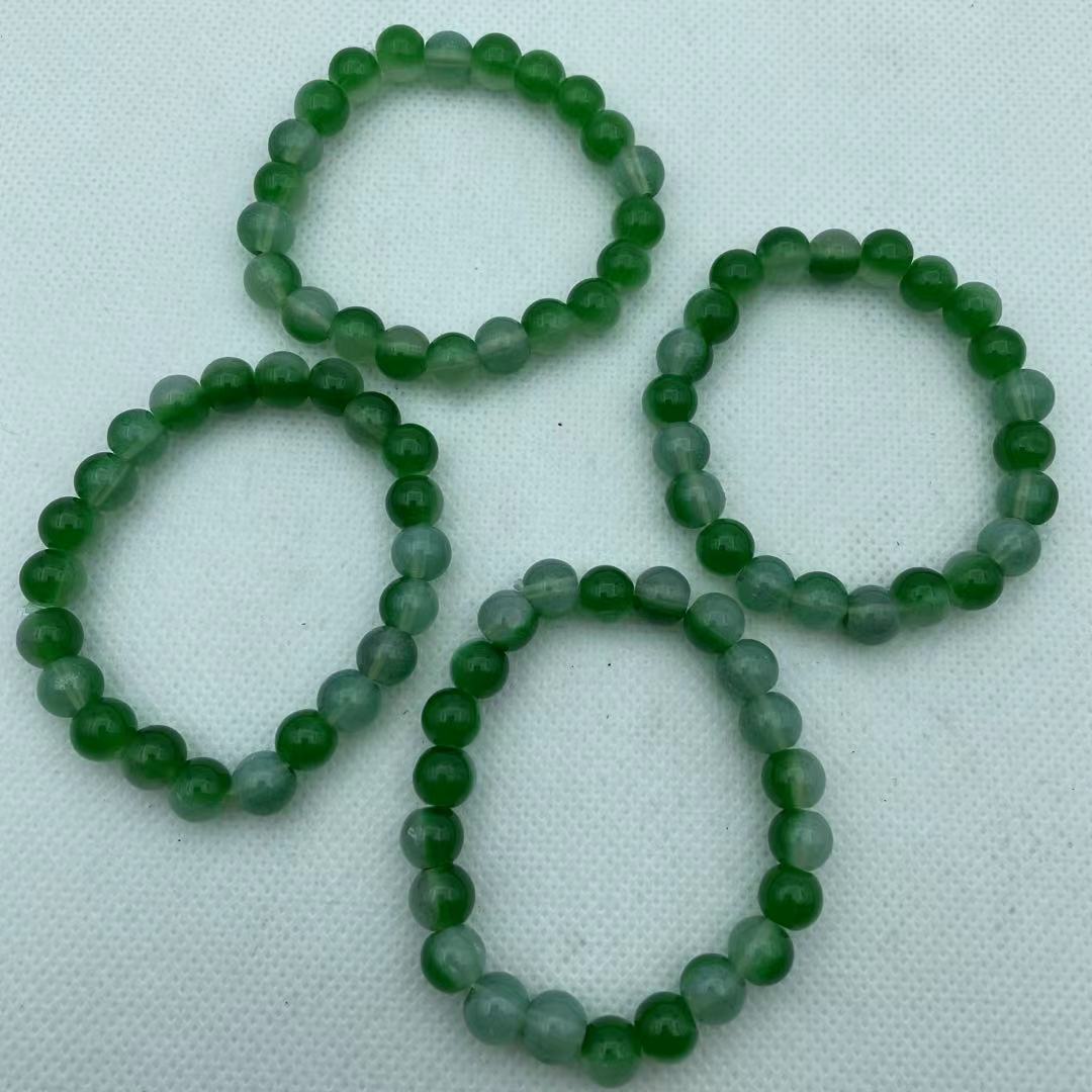 Fresh Imitation Jade Beads Glass Simple Bracelets