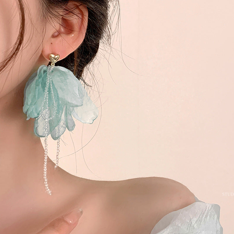 Women's Series Flower Vacation Style Niche High-grade Earrings