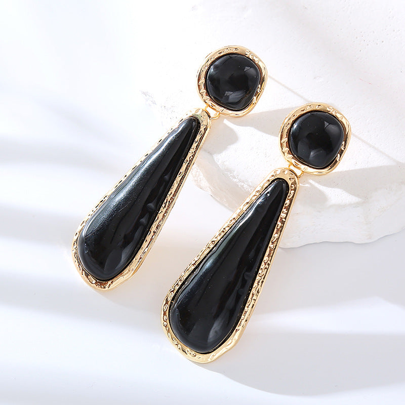 Color Drop-shaped Resin Affordable Luxury Fashion Earrings