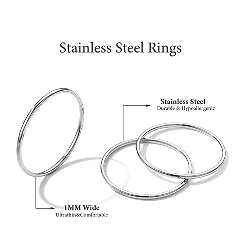 Inner Outer Arc Female Simple Personality Rings