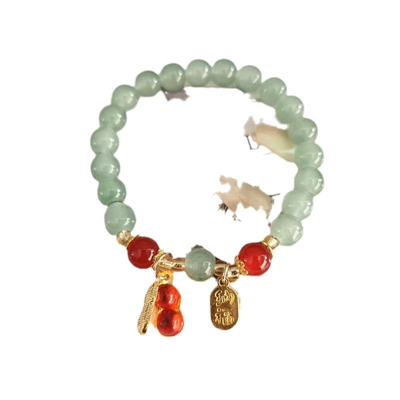 Jade Bead Lucky Fortune Peanut Lotus Bracelets