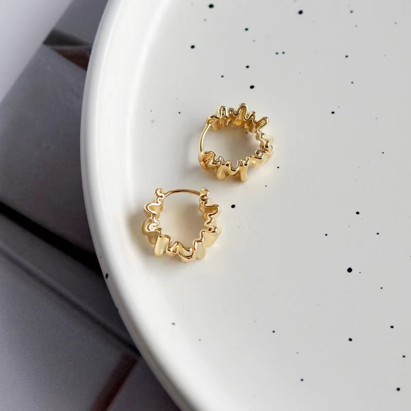 Circle Ear Clip Stylish Simple Versatile Niche Earrings