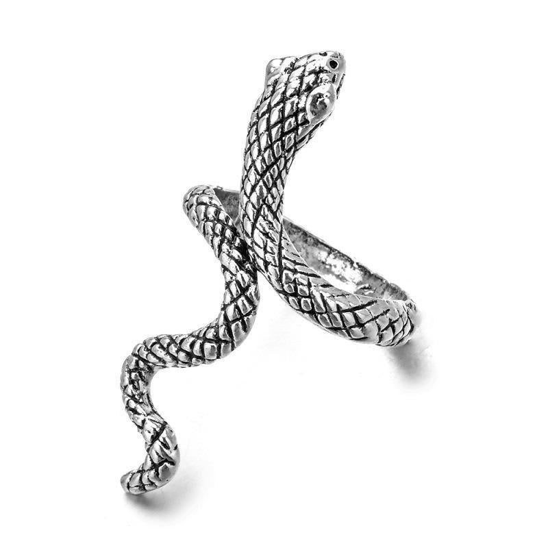 Open Snake Exaggerated Snake-shaped Punk Multiple Rings