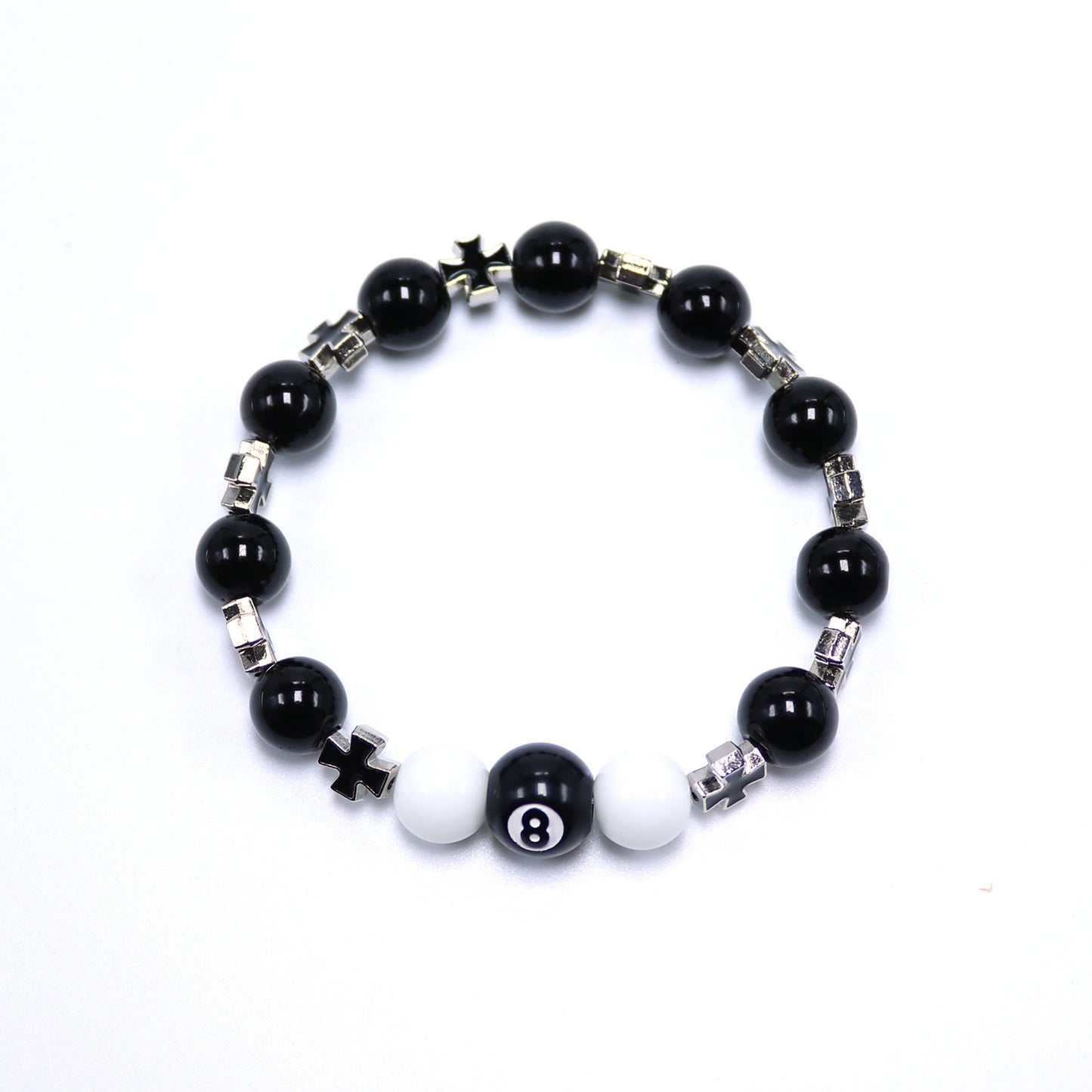 Sense Volcanic Stone Male Obsidian Frosted Geometric Bracelets