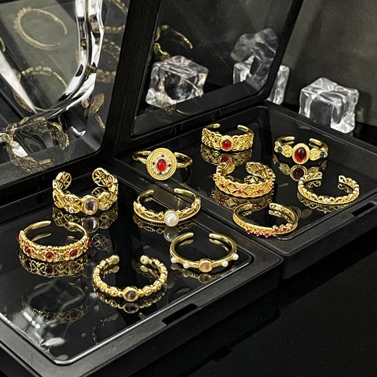 Opening Female Cold Style Metal Sweet Cool Rings