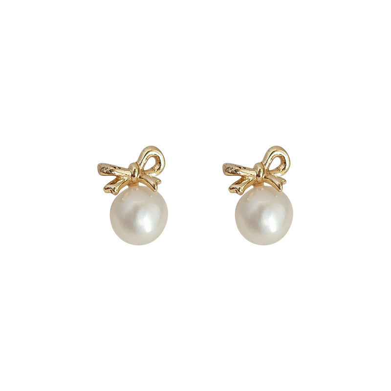 Style Natural Pearl Ear French High-grade Earrings