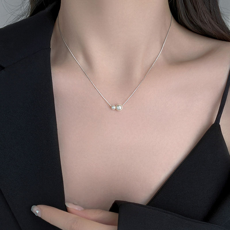 Women's Pearl Simple Elegant French Advanced Clavicle Chain Necklaces