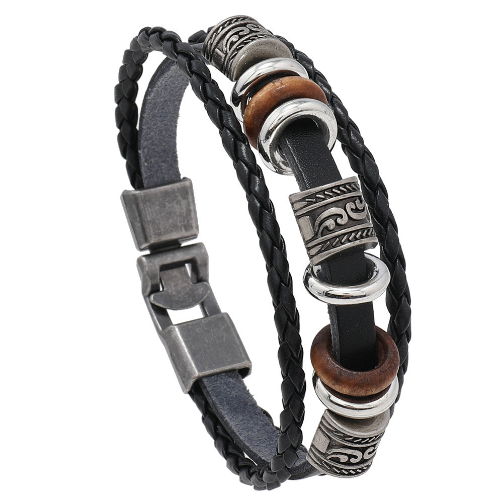 Punk Jewelry Cattle Leather Vintage Pair Bracelets