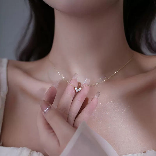 Women's Small Eight Hearts Arrows Zirconium Diamond Love Heart Simplicity Pendants