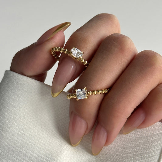 Fashion Full Diamond Female Elegant Graceful Personality Rings