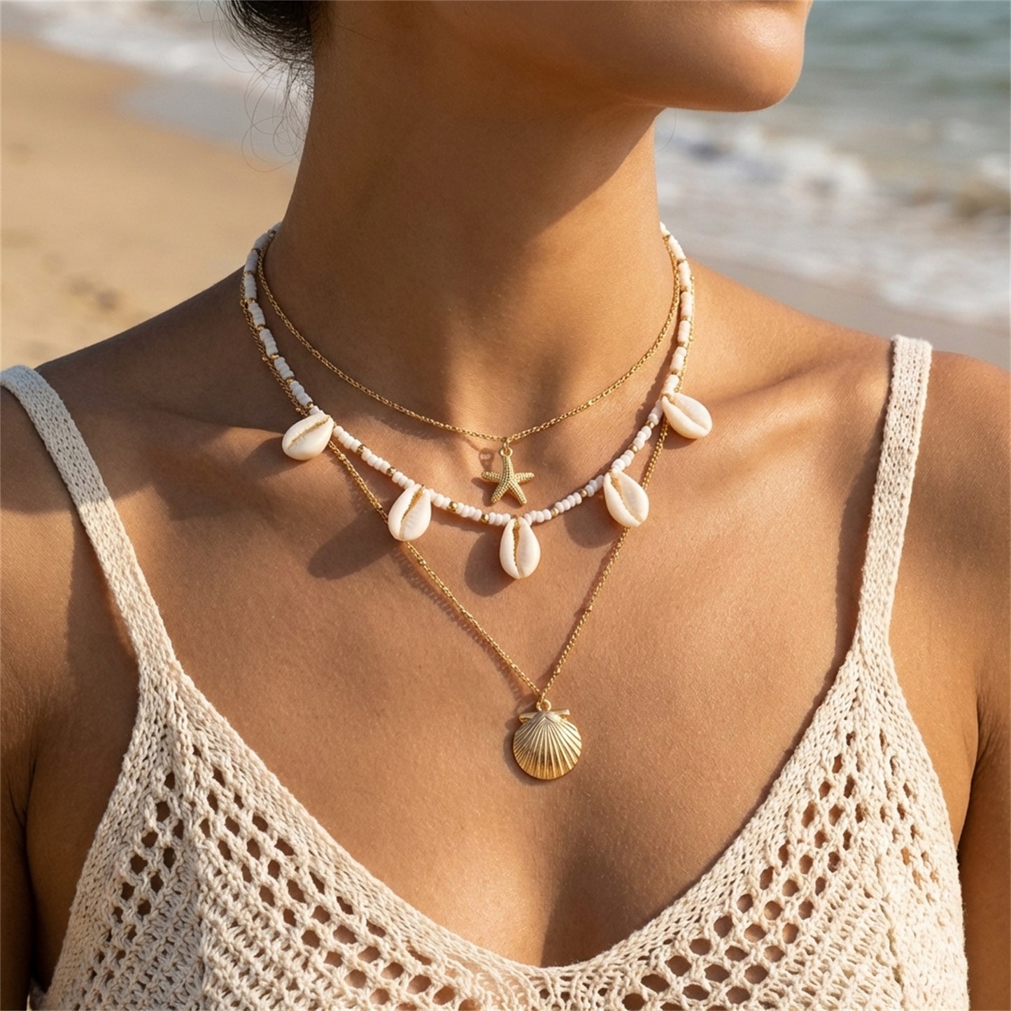 Bead Beach Marine Wild Starfish Shell Necklaces
