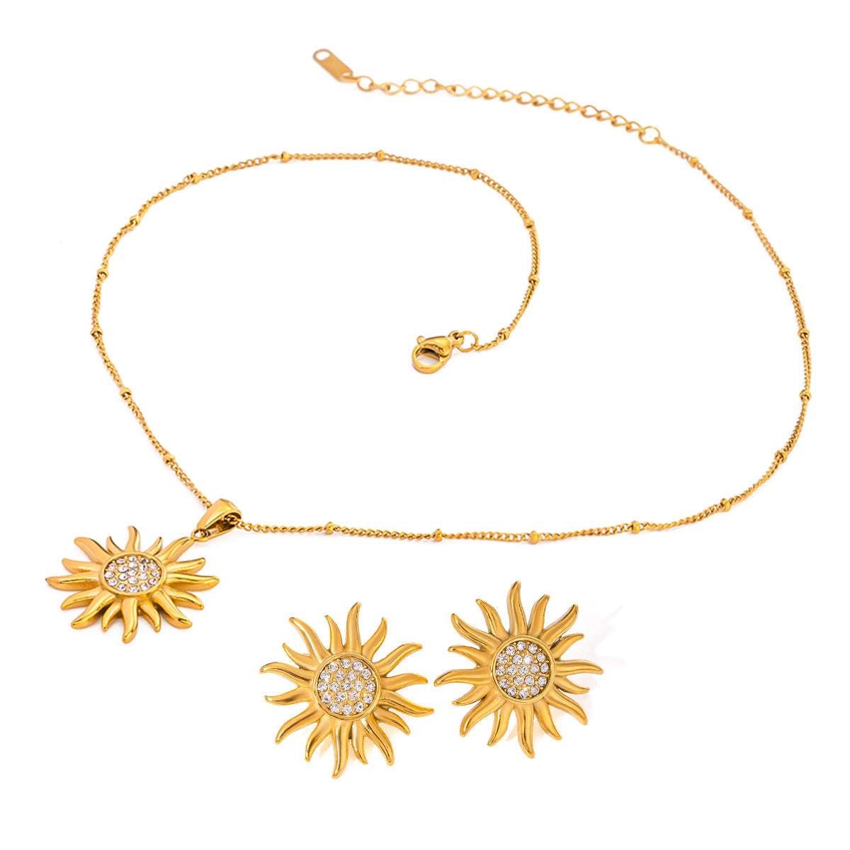 Women's Ding Stainless Steel Sunflower High-grade Decorative Necklaces