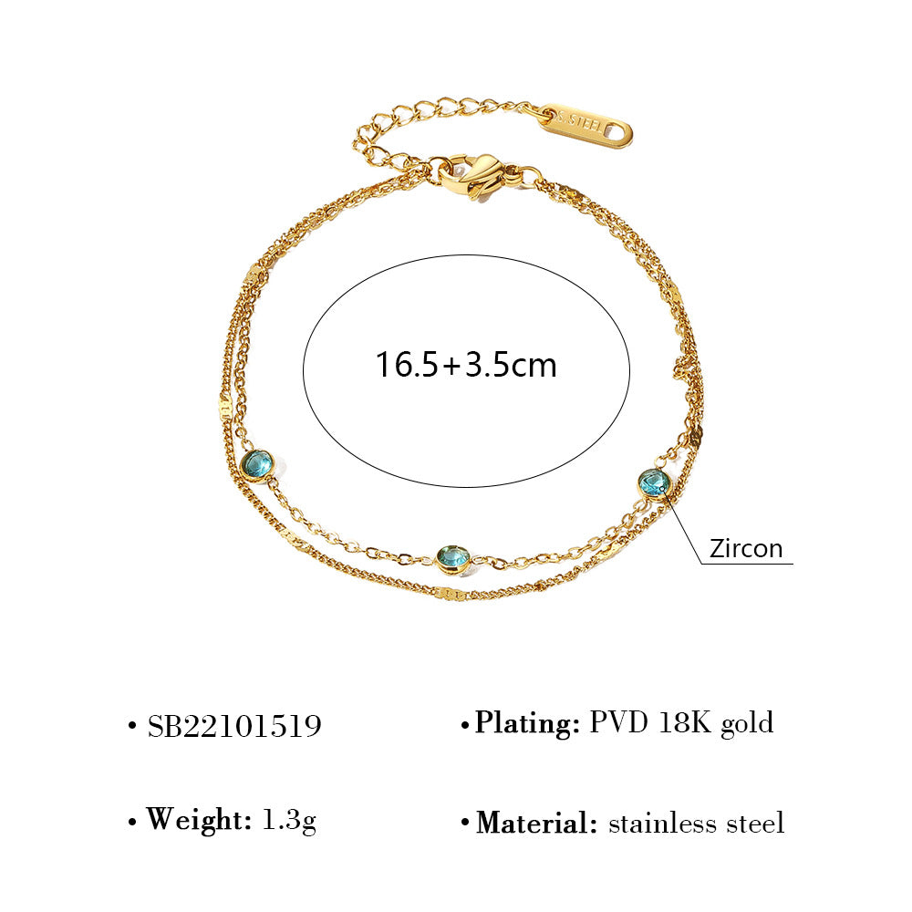 Women's Beach Metal Flower Moon Diamond Suit Bracelets