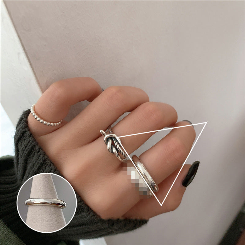 Women's Letters Fashion Elegant Sier Simple Loving Rings