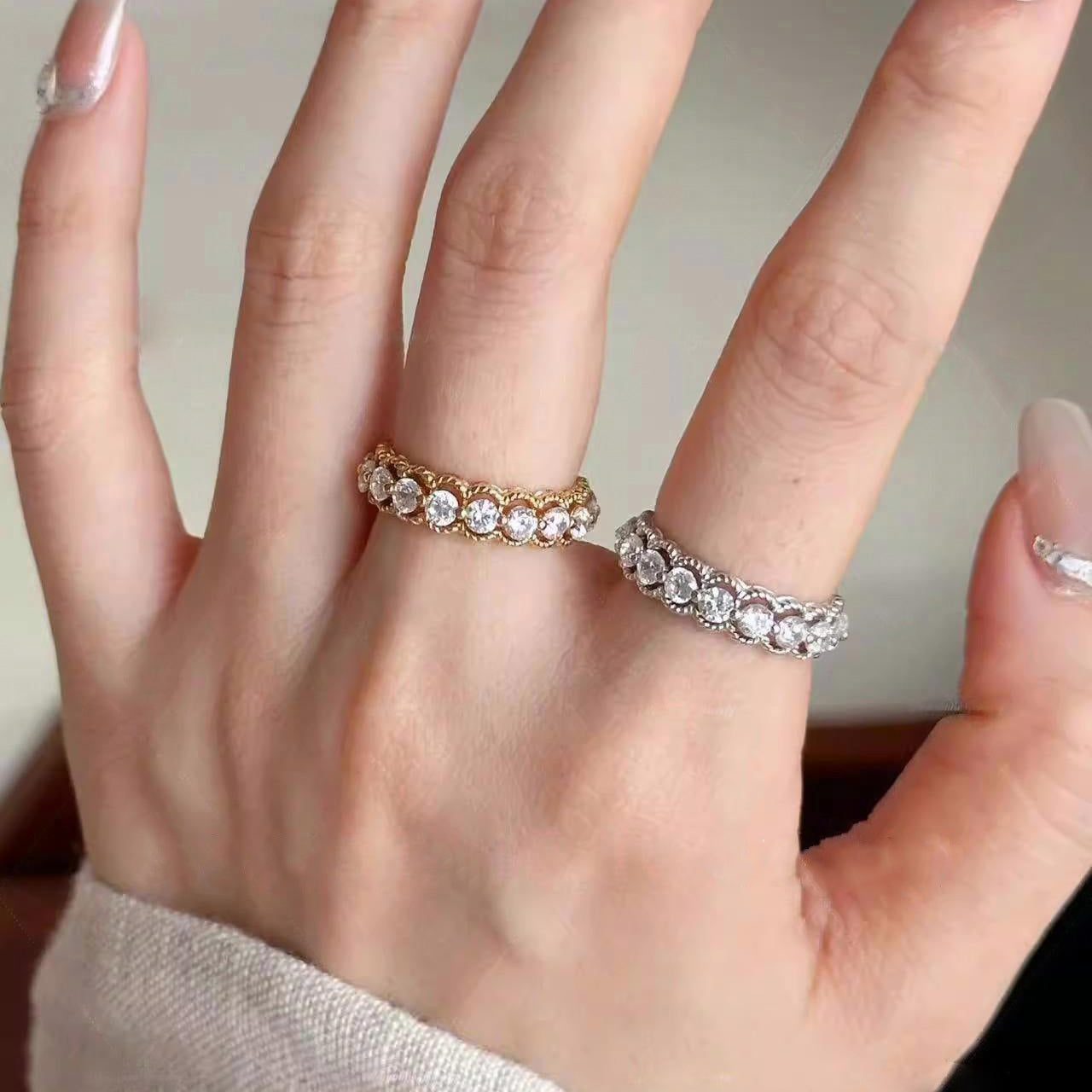 Women's Style Special Interest Light Luxury Hollow Rings