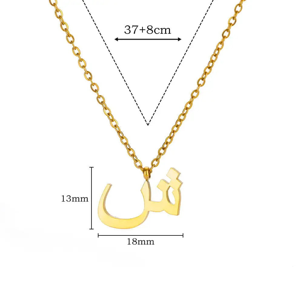 Fashion Personality Cut Arabic Letter Stainless Pendants